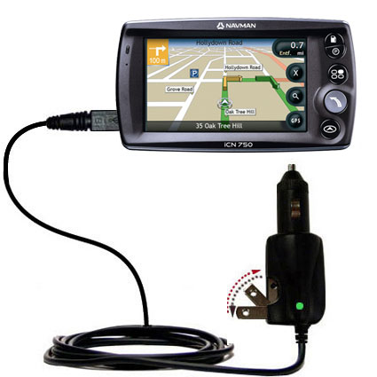 Car & Home 2 in 1 Charger compatible with the Navman iCN 750