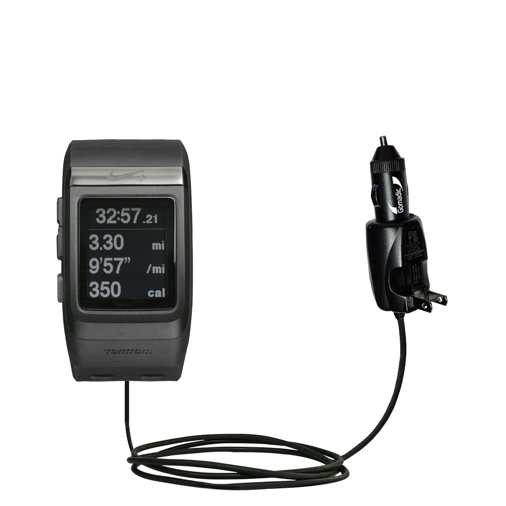Car & Home 2 in 1 Charger compatible with the Nike SportWatch GPS