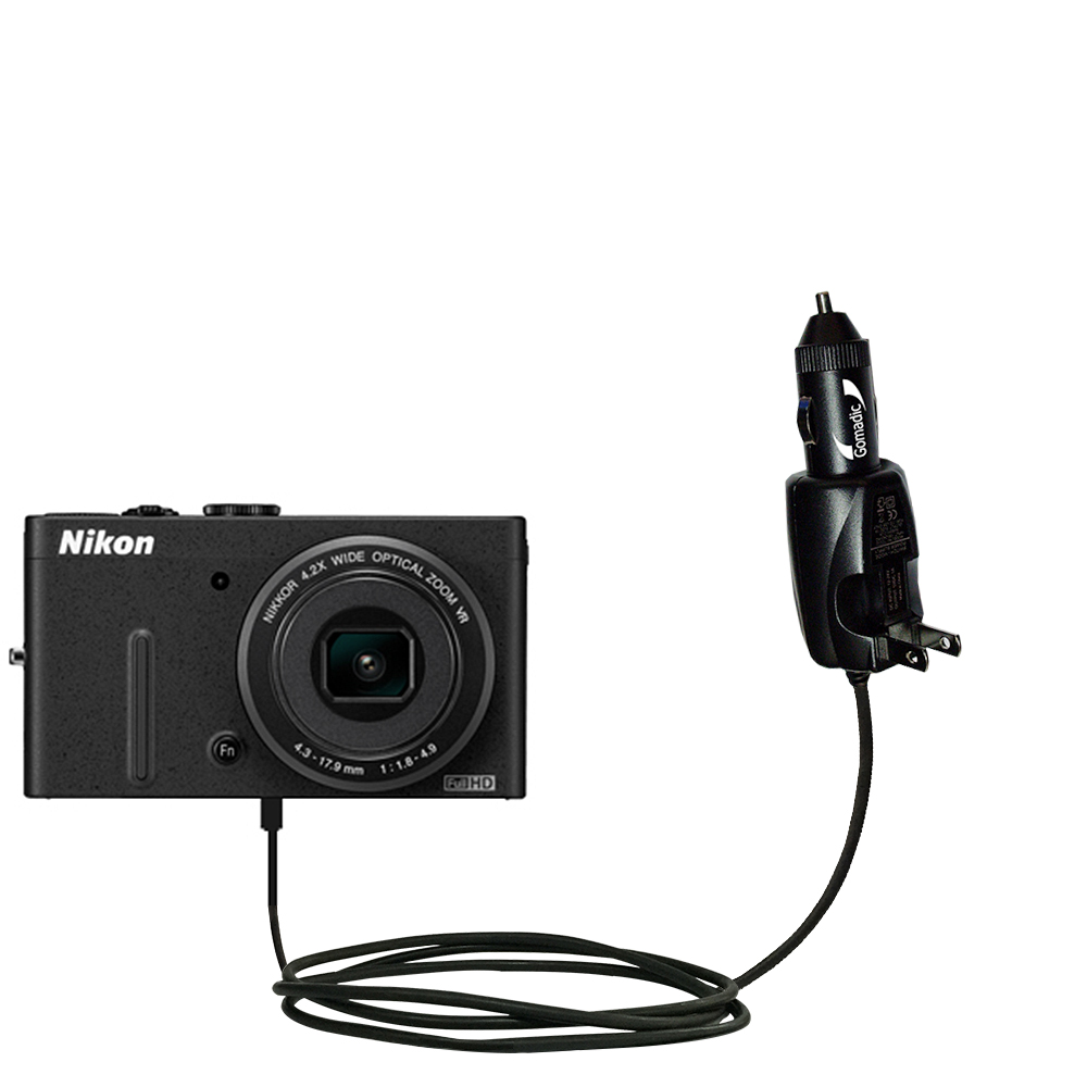 Car & Home 2 in 1 Charger compatible with the Nikon Coolpix P310