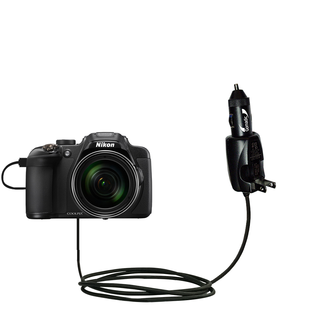 Car & Home 2 in 1 Charger compatible with the Nikon Coolpix P610