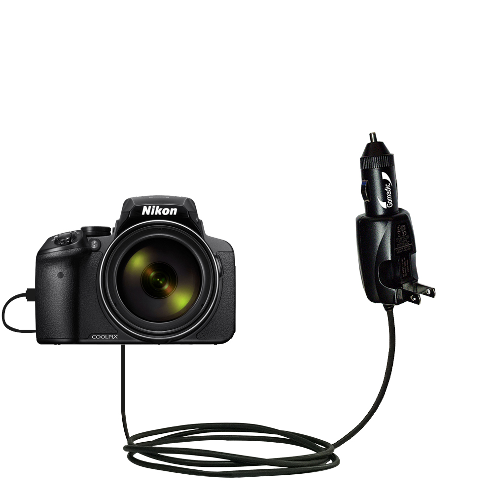 Car & Home 2 in 1 Charger compatible with the Nikon Coolpix P900