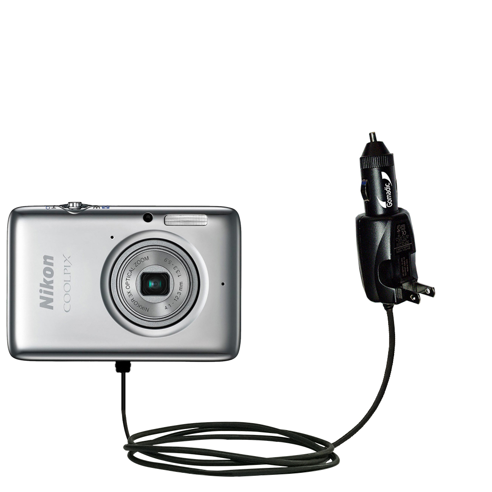 Car & Home 2 in 1 Charger compatible with the Nikon Coolpix S02