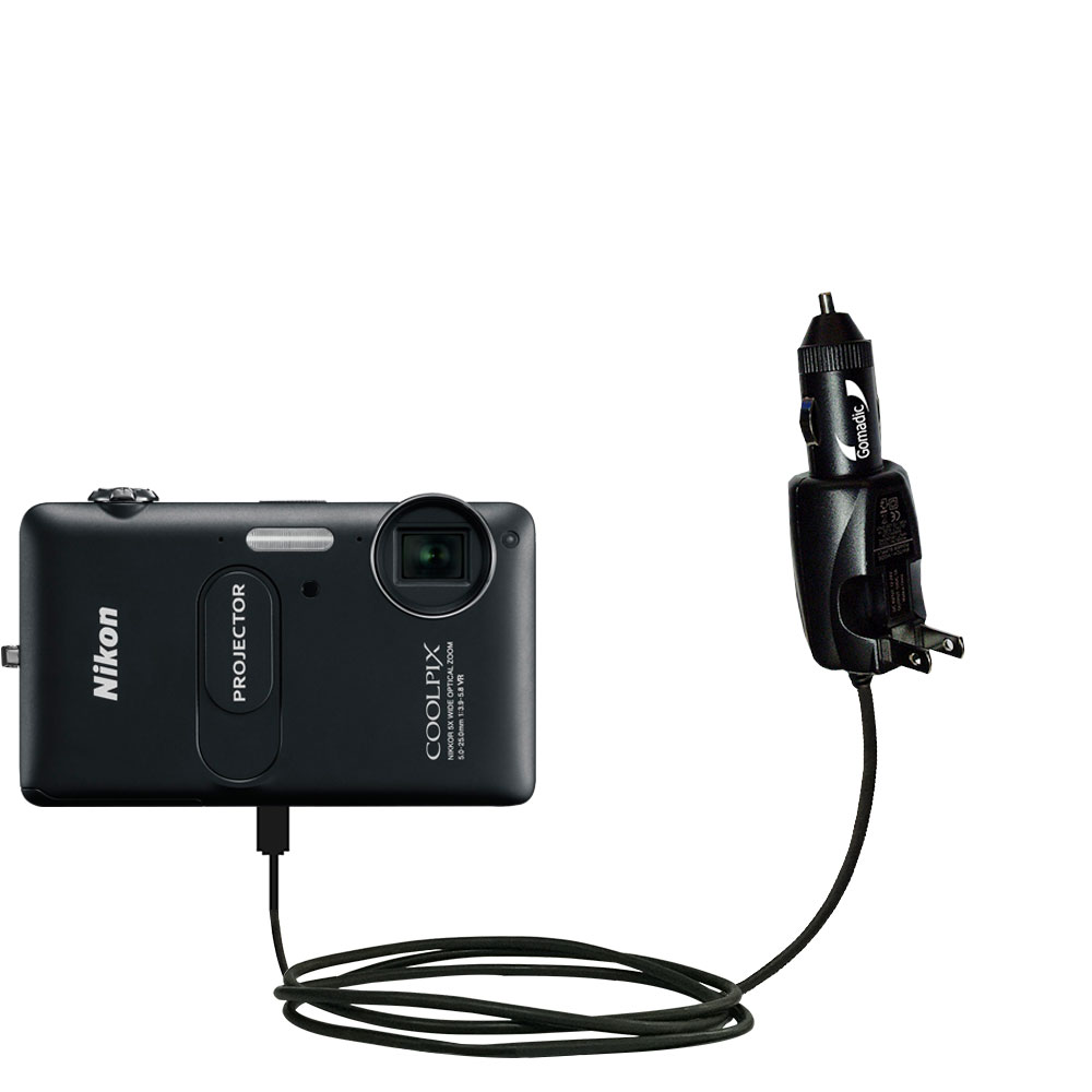 Car & Home 2 in 1 Charger compatible with the Nikon Coolpix S1200pj