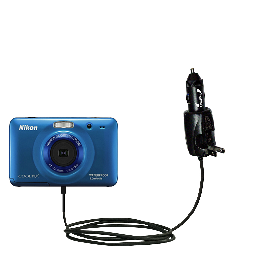 Car & Home 2 in 1 Charger compatible with the Nikon Coolpix S30