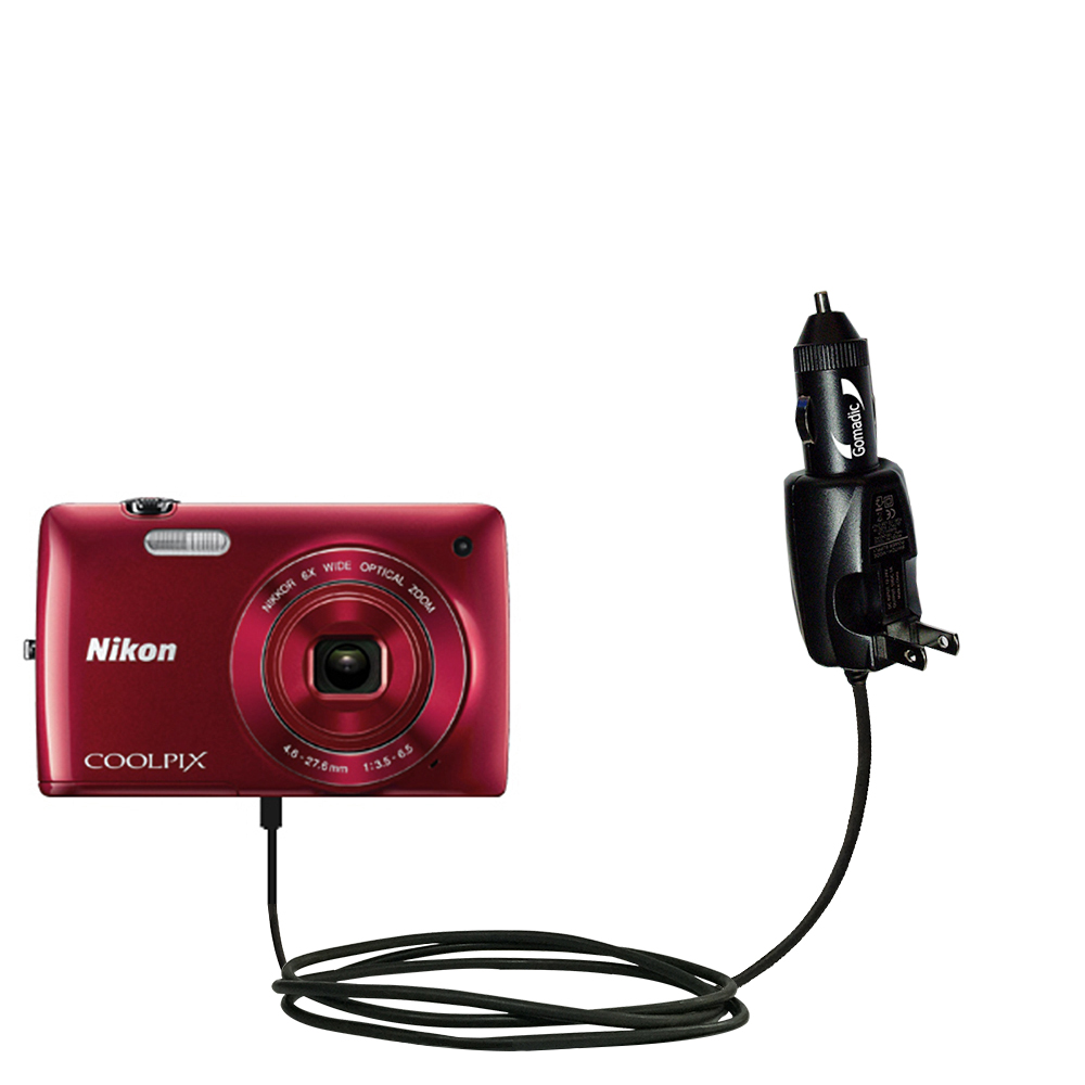 Car & Home 2 in 1 Charger compatible with the Nikon Coolpix S3400