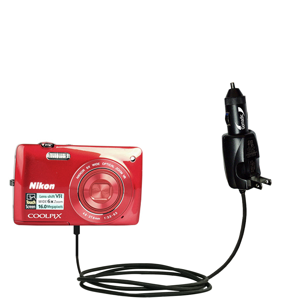 Car & Home 2 in 1 Charger compatible with the Nikon Coolpix S4200 / S4300