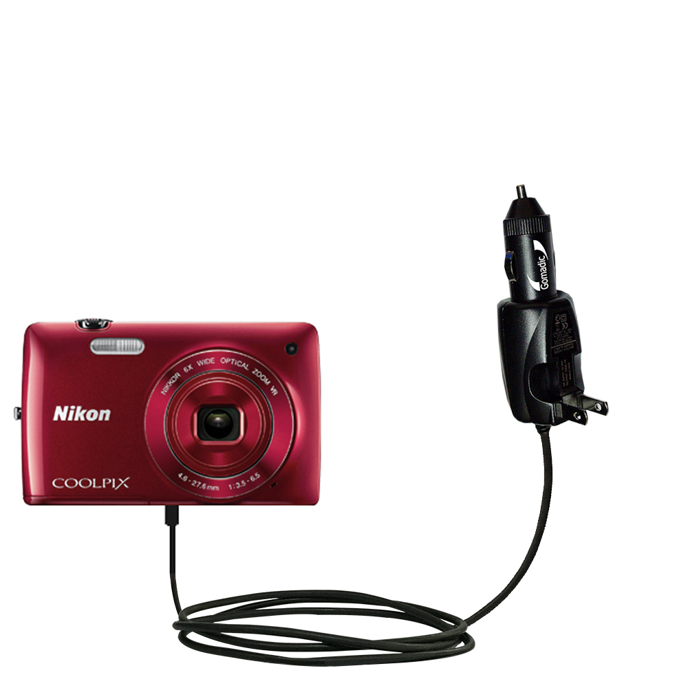 Car & Home 2 in 1 Charger compatible with the Nikon Coolpix S4400