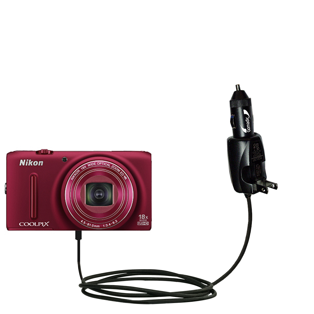 Car & Home 2 in 1 Charger compatible with the Nikon Coolpix S5200