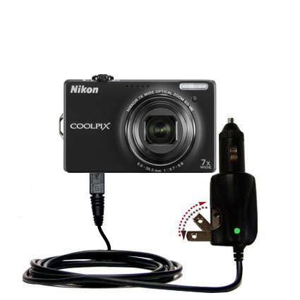 Car & Home 2 in 1 Charger compatible with the Nikon Coolpix S6000