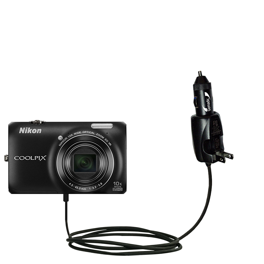 Car & Home 2 in 1 Charger compatible with the Nikon Coolpix S6200 / S6300