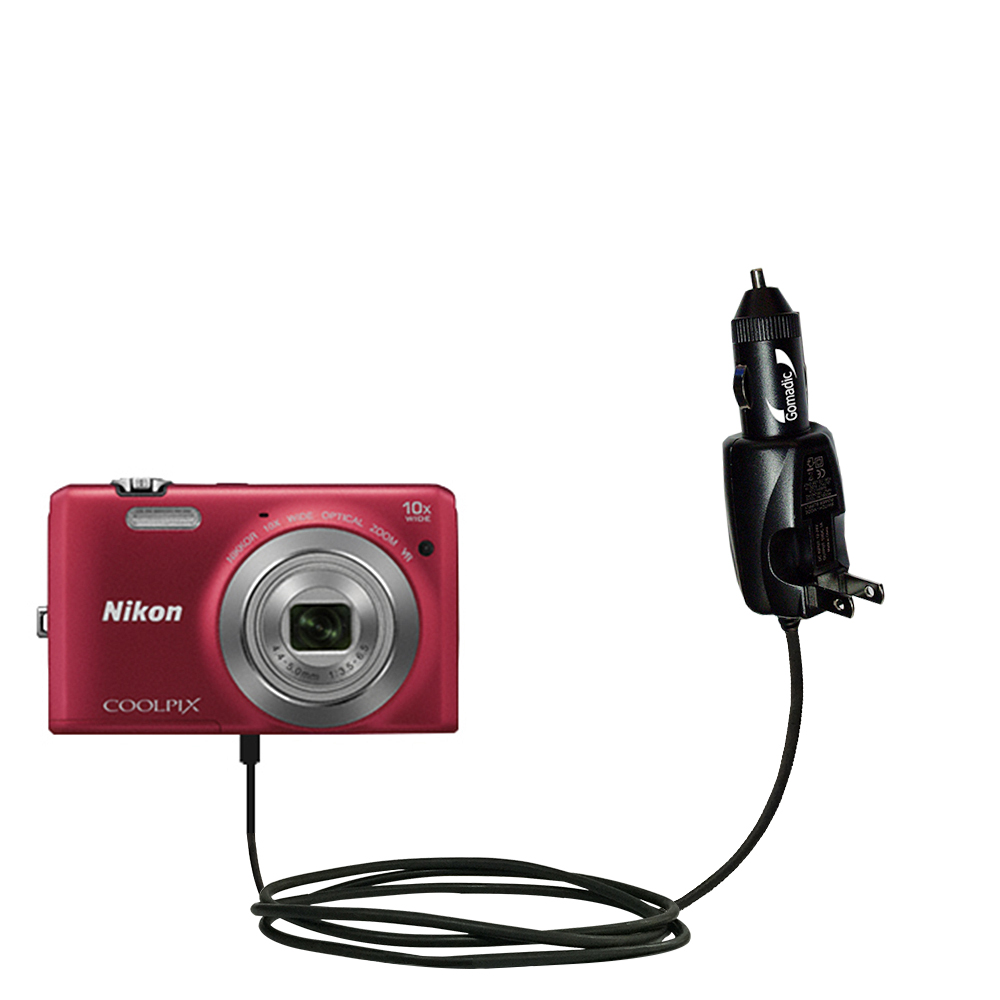 Car & Home 2 in 1 Charger compatible with the Nikon Coolpix S6700
