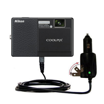 Car & Home 2 in 1 Charger compatible with the Nikon Coolpix S70