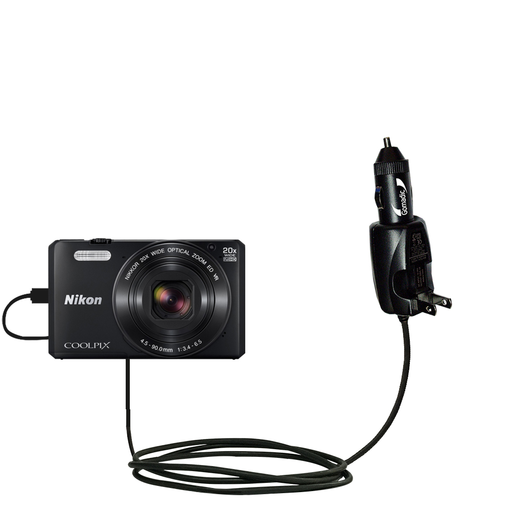 Car & Home 2 in 1 Charger compatible with the Nikon Coolpix S7000