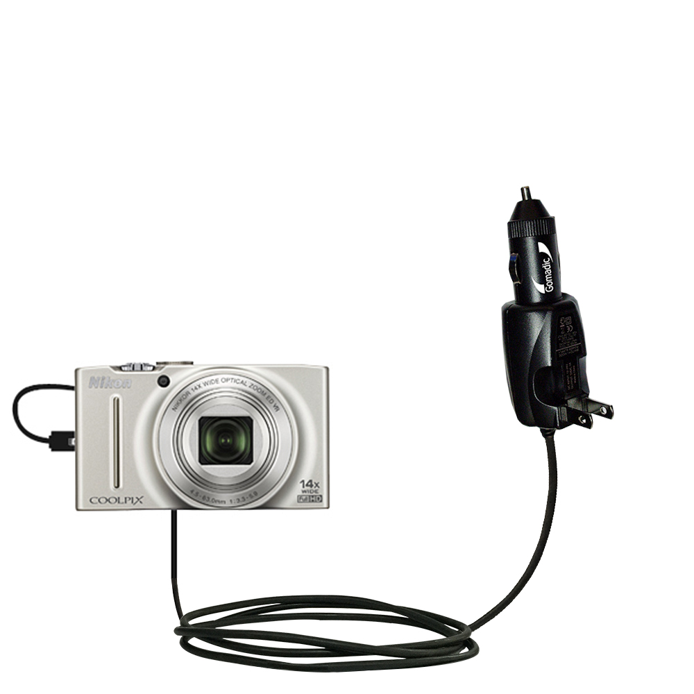 Car & Home 2 in 1 Charger compatible with the Nikon Coolpix S8200