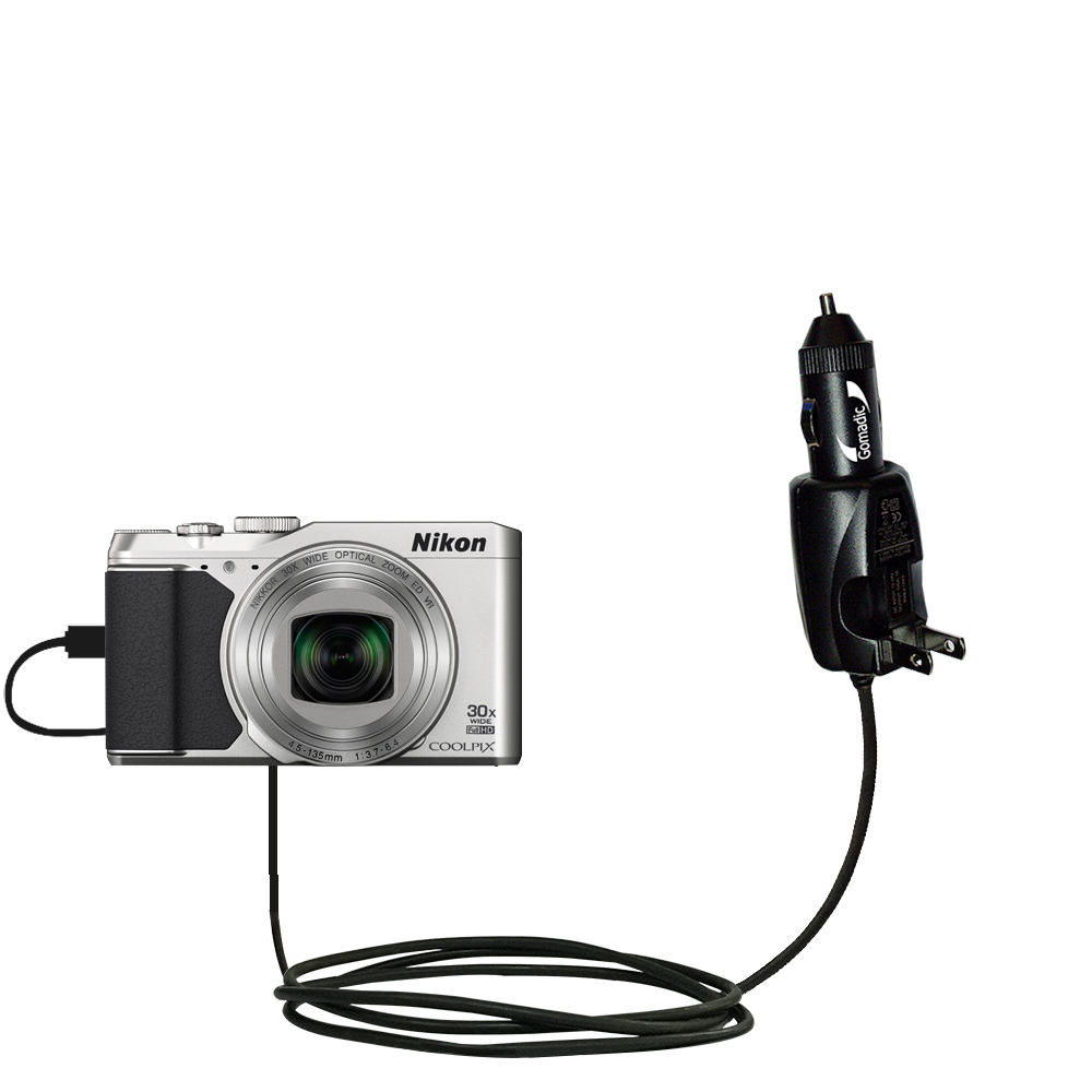 Car & Home 2 in 1 Charger compatible with the Nikon Coolpix S9900