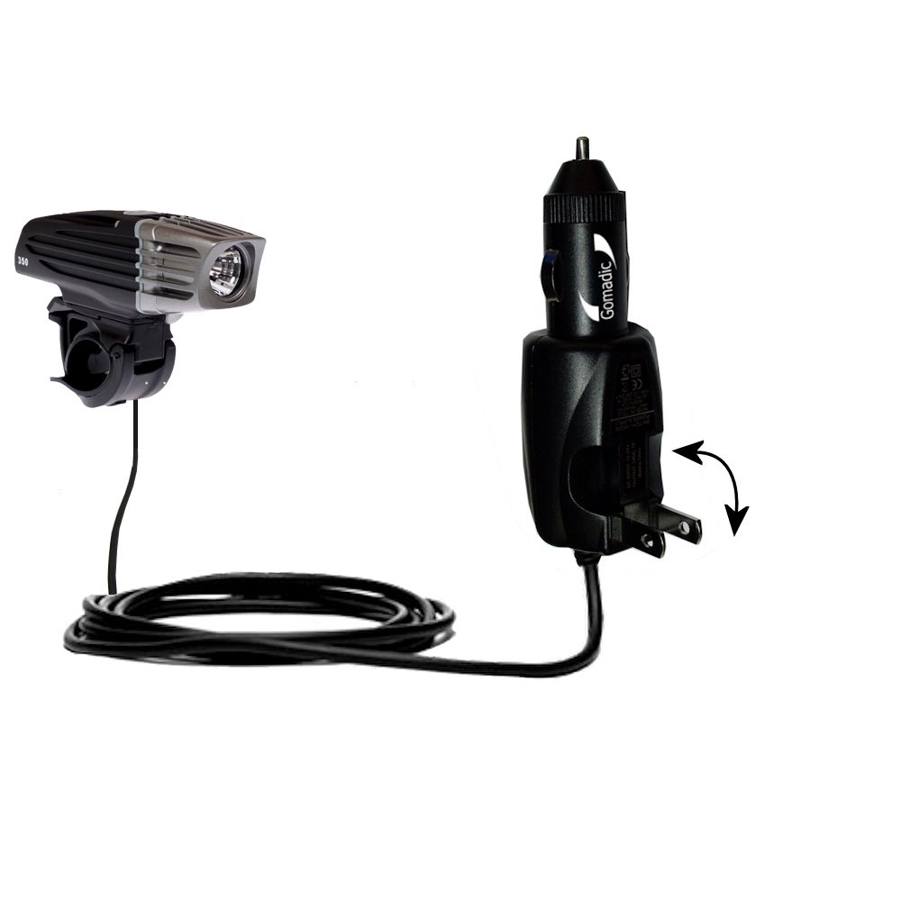 Intelligent Dual Purpose DC Vehicle and AC Home Wall Charger suitable for the Nite Rider MiNewt Mini 350 - Two critical functions; one unique charger - Uses Gomadic Brand TipExchange Technology