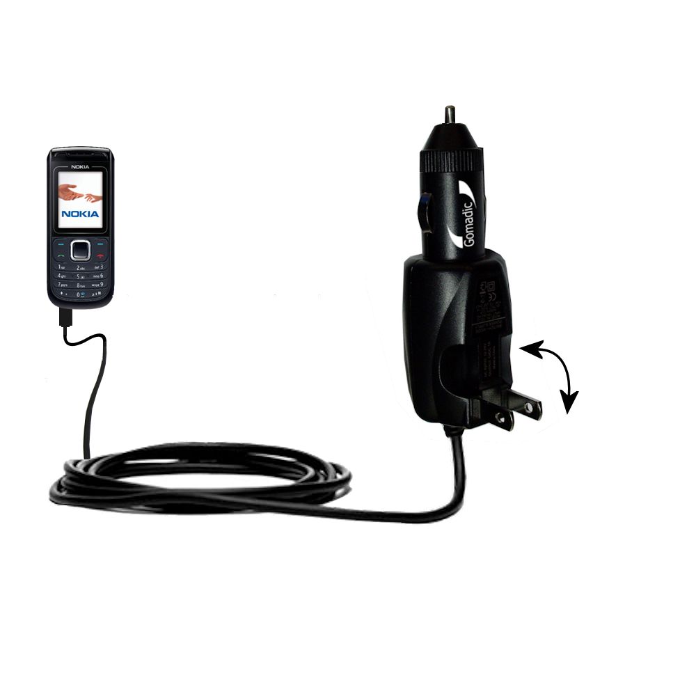 Car & Home 2 in 1 Charger compatible with the Nokia 1650 1661 1680