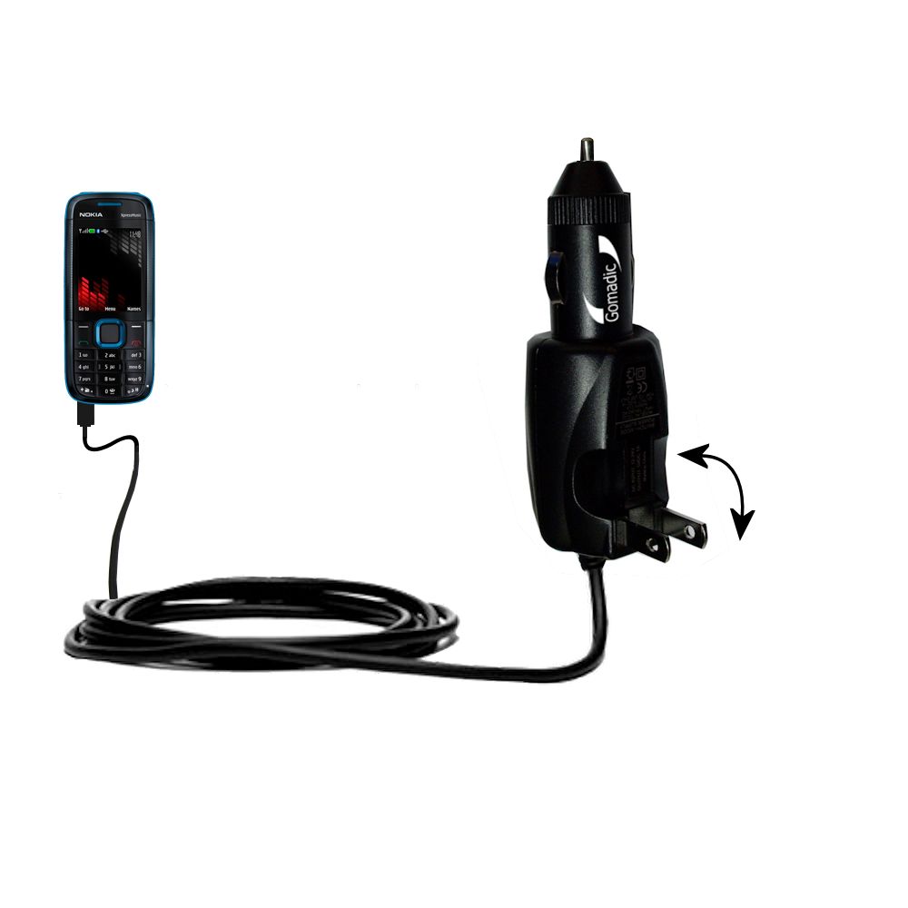 Car & Home 2 in 1 Charger compatible with the Nokia 5130 5220 5300 5310
