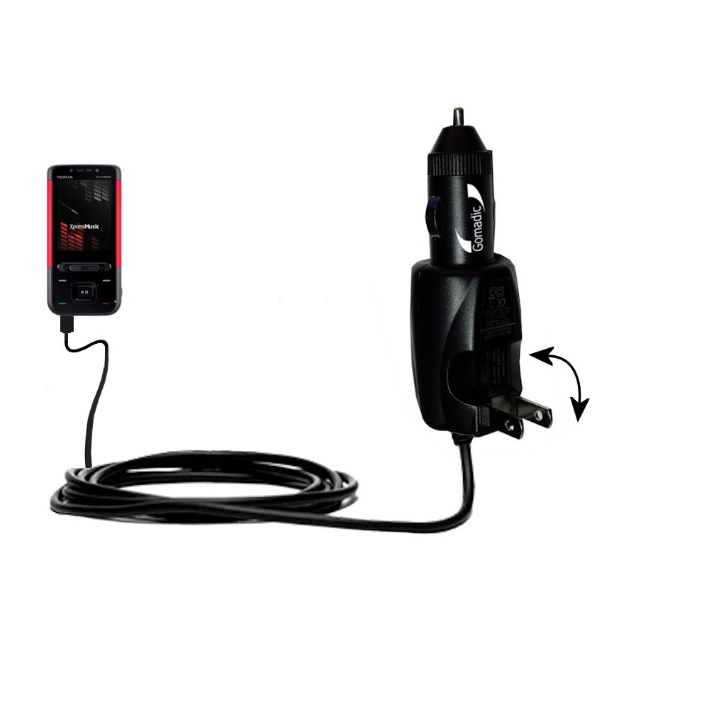 Car & Home 2 in 1 Charger compatible with the Nokia 5610 5800