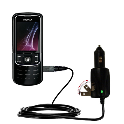 Car & Home 2 in 1 Charger compatible with the Nokia 8600 Luna
