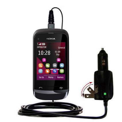 Car & Home 2 in 1 Charger compatible with the Nokia C2-O2