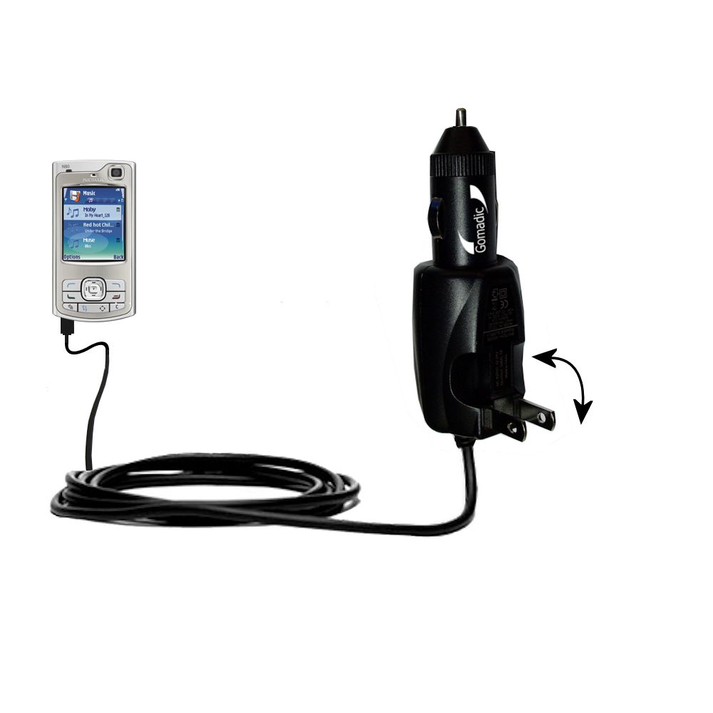 Car & Home 2 in 1 Charger compatible with the Nokia E80 E81