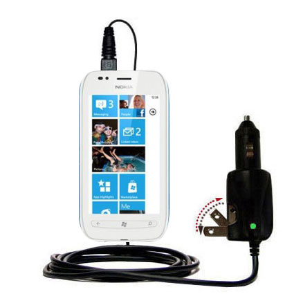 Car & Home 2 in 1 Charger compatible with the Nokia Lumia 710