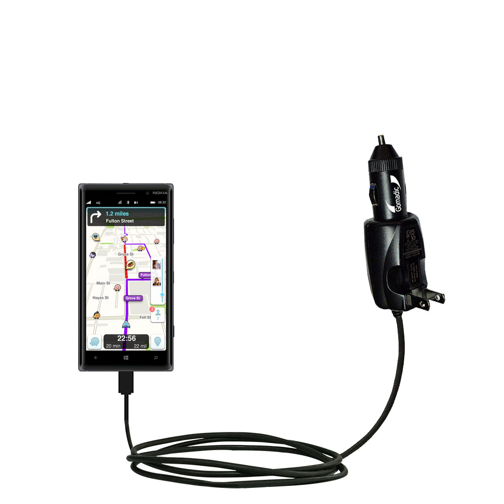 Car & Home 2 in 1 Charger compatible with the Nokia Lumia 830