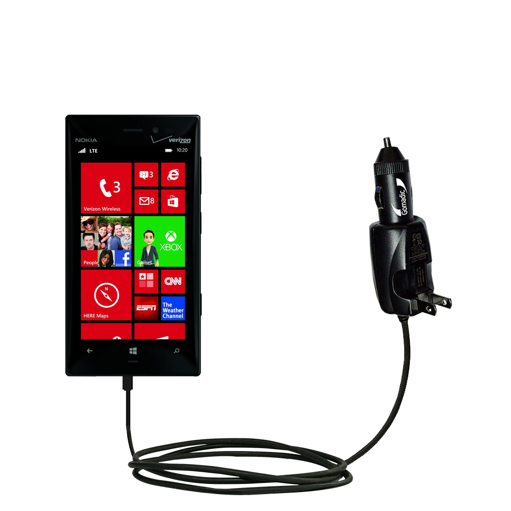 Car & Home 2 in 1 Charger compatible with the Nokia Lumia 928