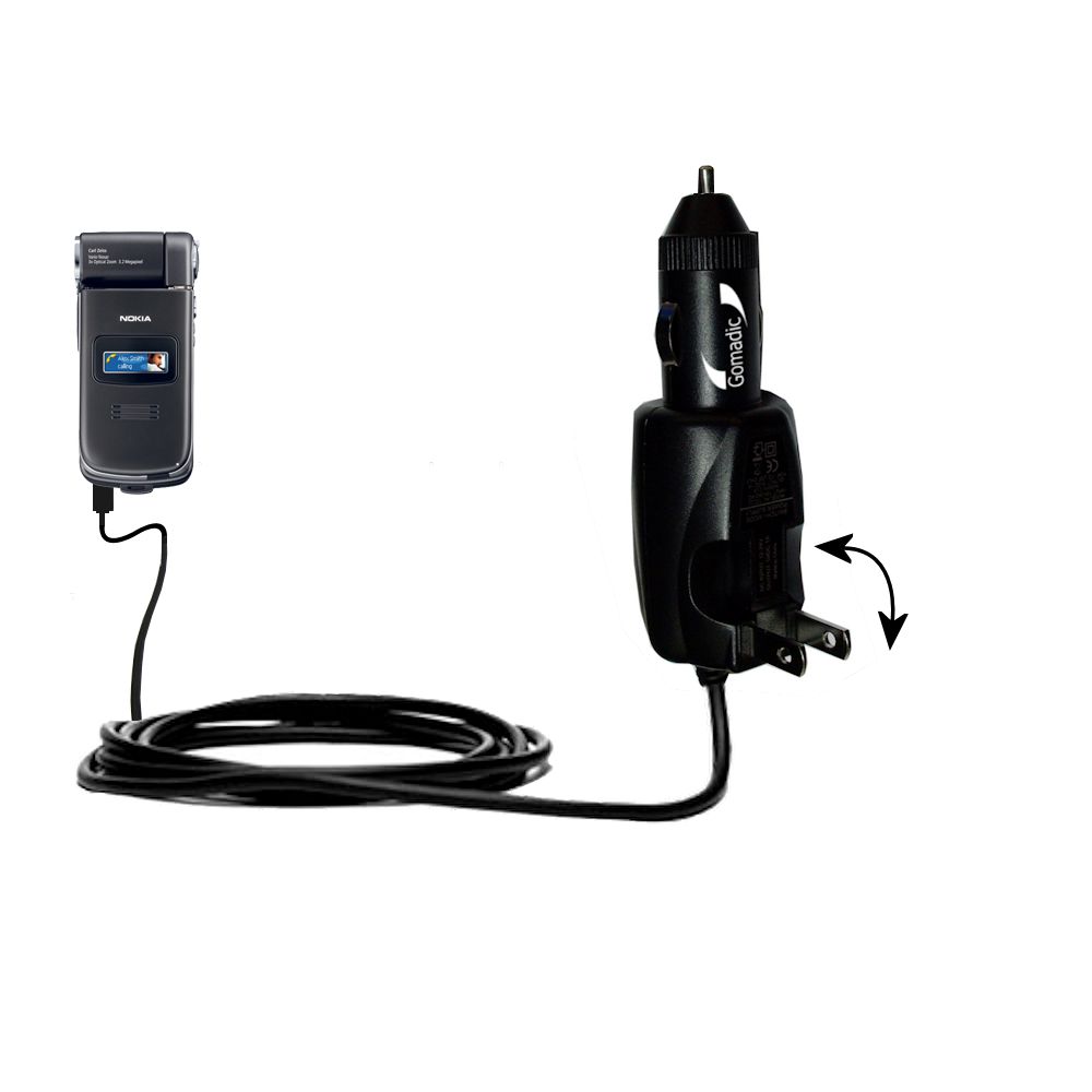 Car & Home 2 in 1 Charger compatible with the Nokia N90 N93 N95