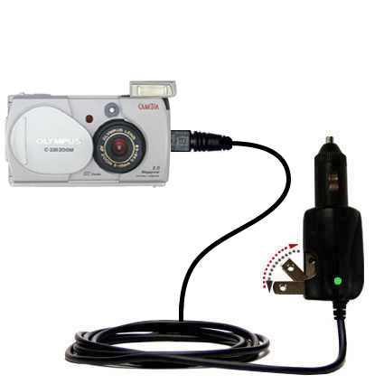 Car & Home 2 in 1 Charger compatible with the Olympus C-2 C-220 C-520 Zoom