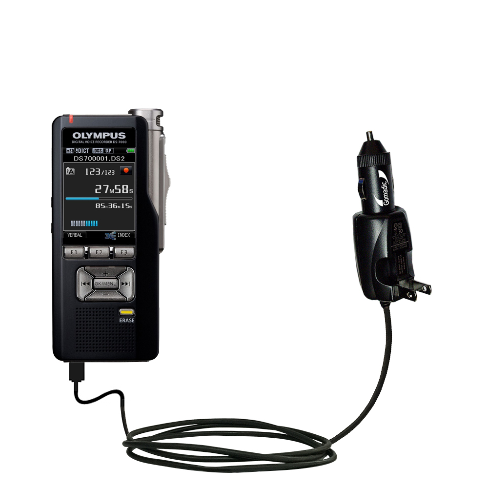 Car & Home 2 in 1 Charger compatible with the Olympus DS-7000