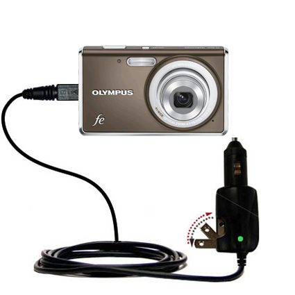 Car & Home 2 in 1 Charger compatible with the Olympus FE-4020 Digital Camera