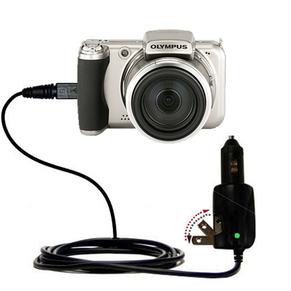 Car & Home 2 in 1 Charger compatible with the Olympus SP-800UZ Digital Camera