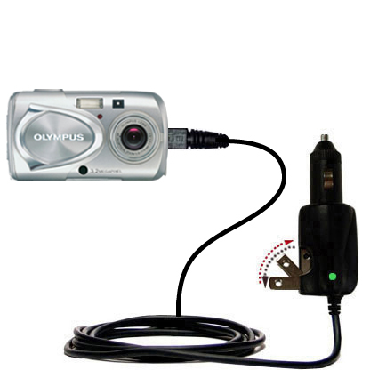 Car & Home 2 in 1 Charger compatible with the Olympus Stylus 300 Digital