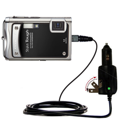 Car & Home 2 in 1 Charger compatible with the Olympus Stylus TOUGH 6020