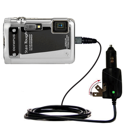 Car & Home 2 in 1 Charger compatible with the Olympus Stylus TOUGH 8010