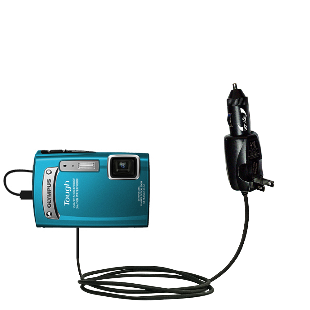 Car & Home 2 in 1 Charger compatible with the Olympus TG-320