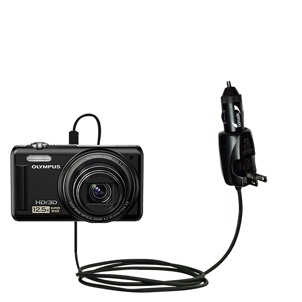 Car & Home 2 in 1 Charger compatible with the Olympus VR-330