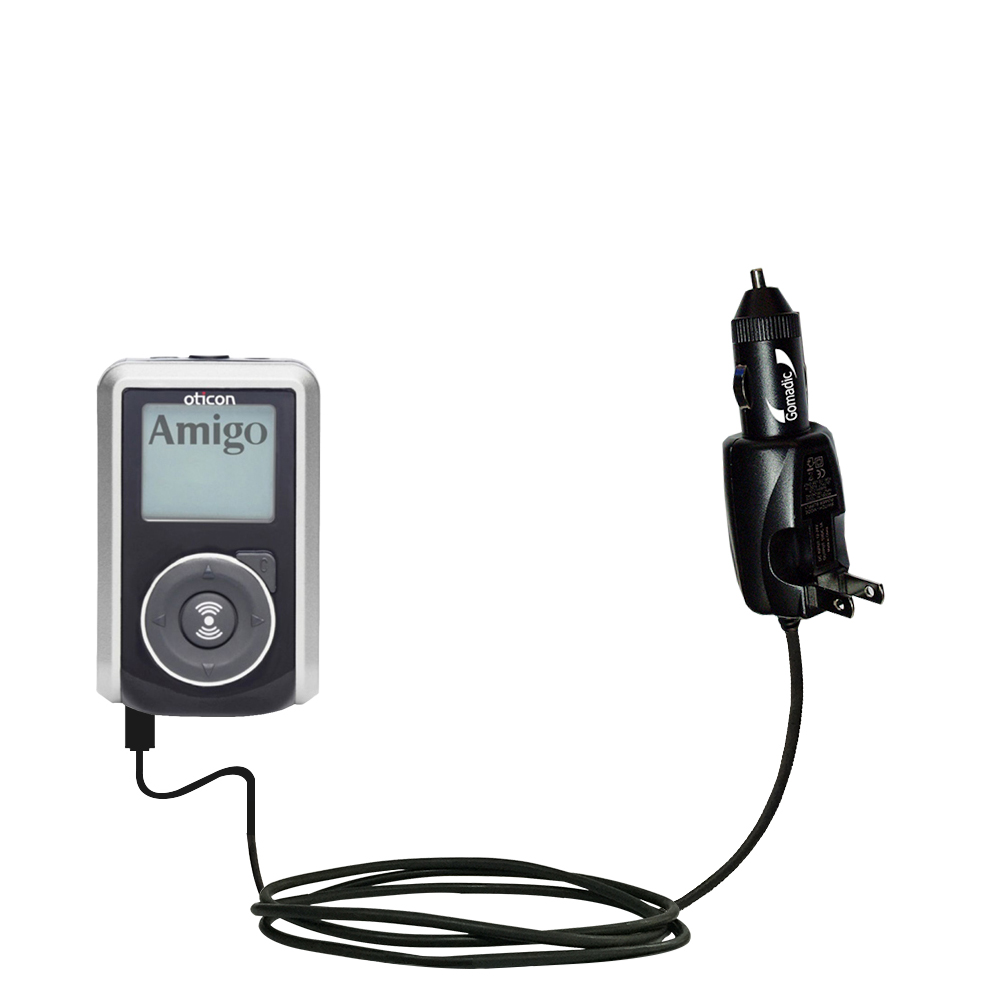 Car & Home 2 in 1 Charger compatible with the Oticon Amigo T30 / T31