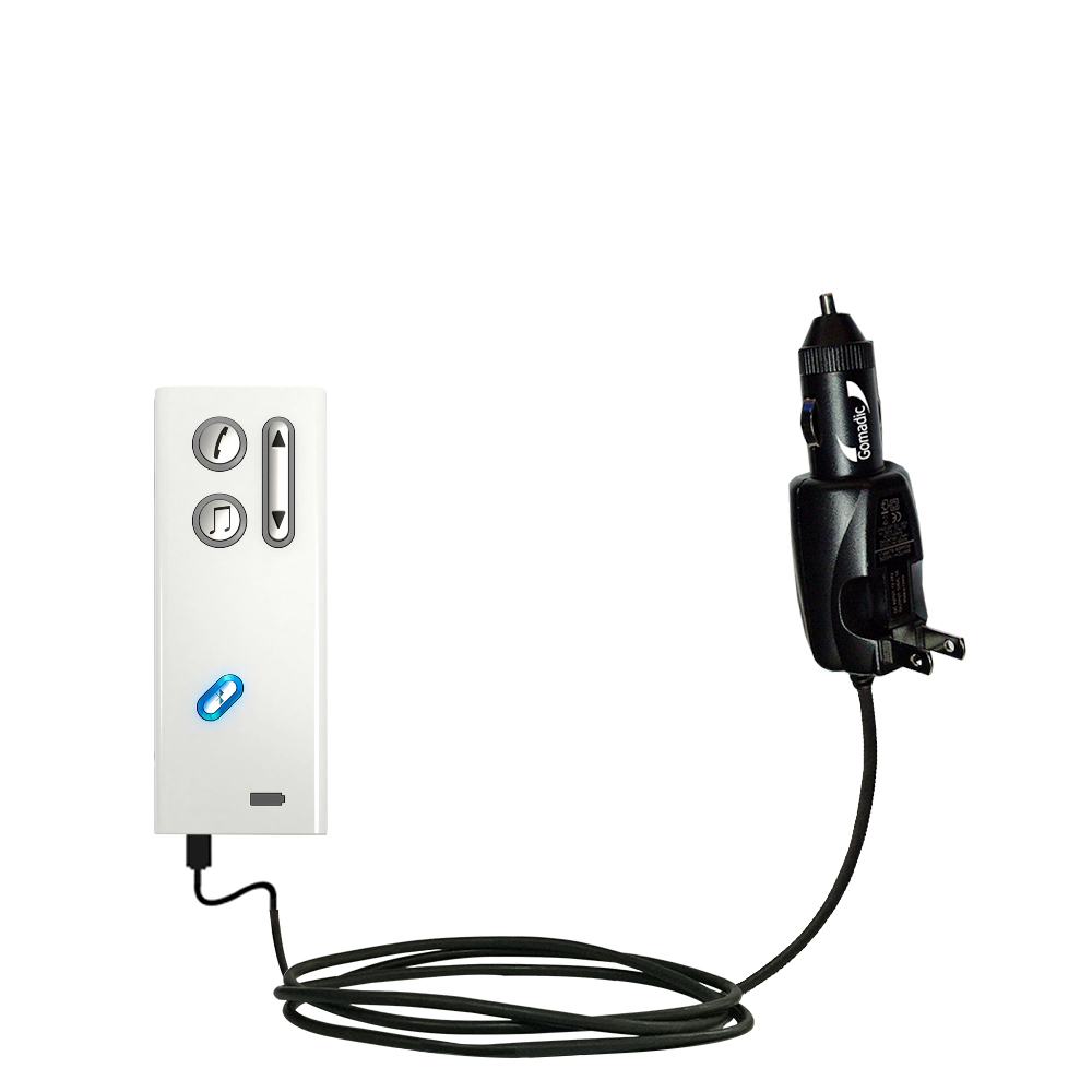 Intelligent Dual Purpose DC Vehicle and AC Home Wall Charger suitable for the Oticon Streamer Pro - Two critical functions; one unique charger - Uses Gomadic Brand TipExchange Technology