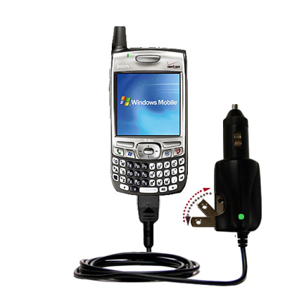Car & Home 2 in 1 Charger compatible with the Palm Treo 700w