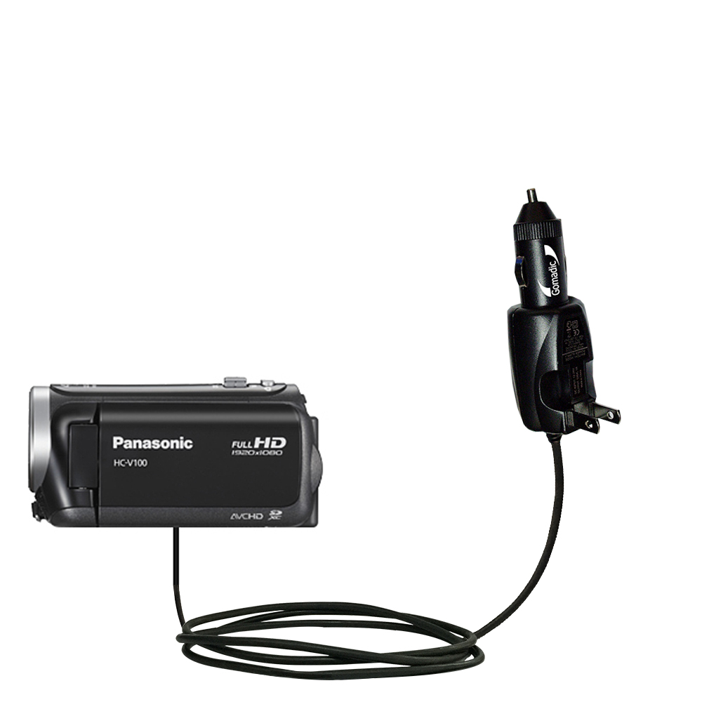 Car & Home 2 in 1 Charger compatible with the Panasonic HC-V100