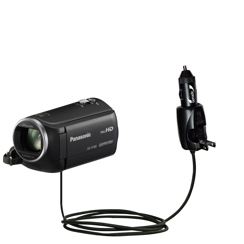 Car & Home 2 in 1 Charger compatible with the Panasonic HC-V160 / HC-V130