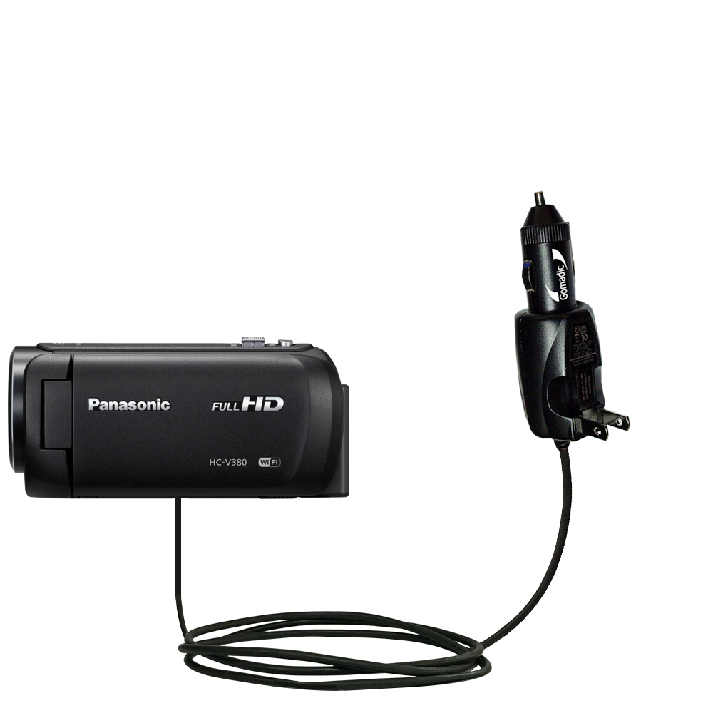 Car & Home 2 in 1 Charger compatible with the Panasonic HC-V380