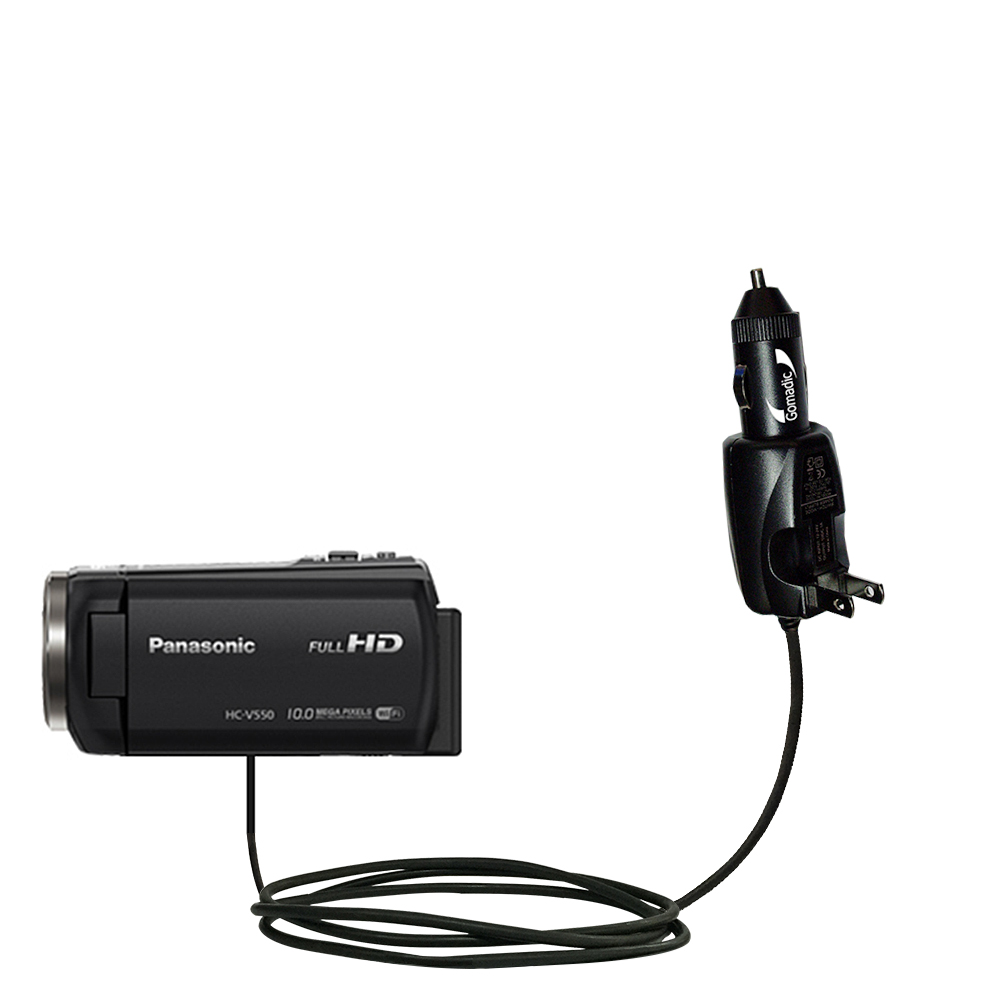 Car & Home 2 in 1 Charger compatible with the Panasonic HC-V550 / V550