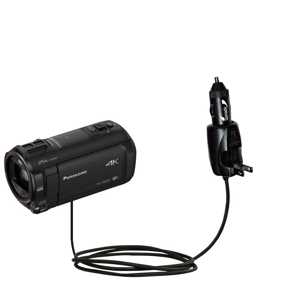 Car & Home 2 in 1 Charger compatible with the Panasonic HC-VX870 / HC-VX878