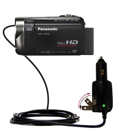 Car & Home 2 in 1 Charger compatible with the Panasonic HDC-SD60 Video Camera