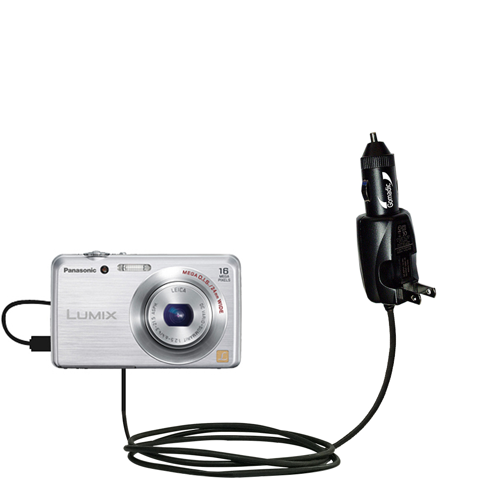 Car & Home 2 in 1 Charger compatible with the Panasonic Lumix DMC-FH8S