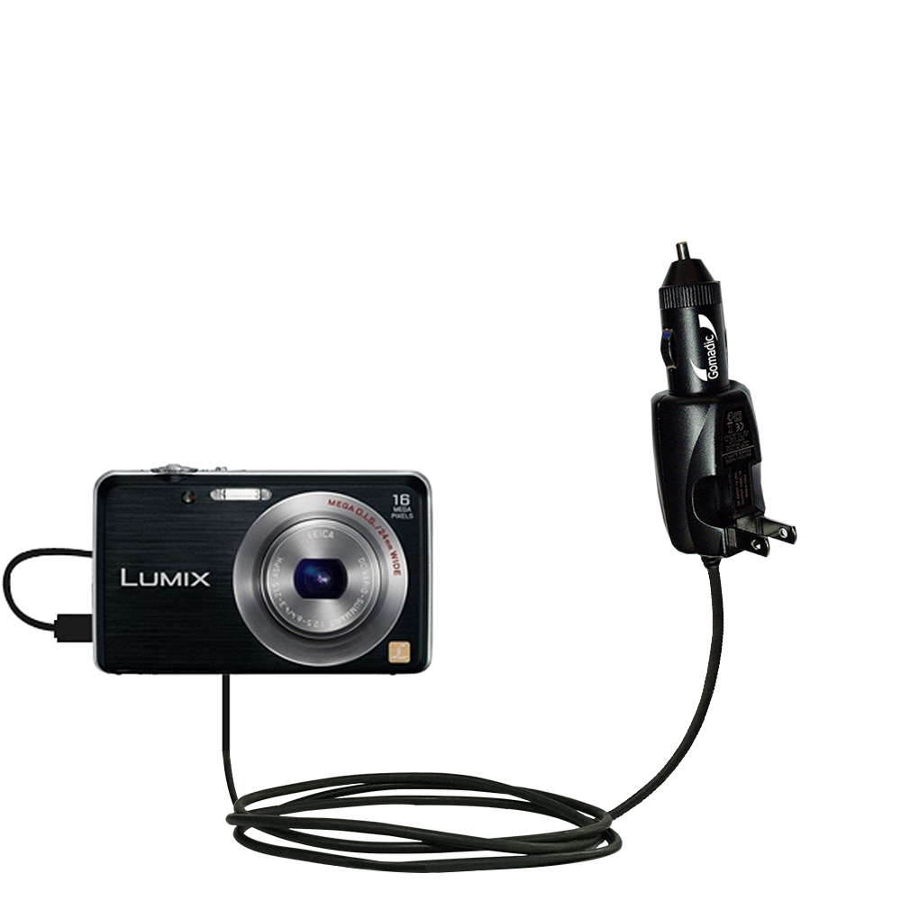 Car & Home 2 in 1 Charger compatible with the Panasonic Lumix DMC-SZ1S